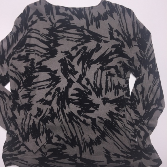 Vince Camuto Womens Blk & Gray LS Sweater Medium - Picture 5 of 7